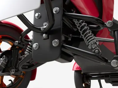 Electric Mobility Scooter 4 Wheeled 3D model