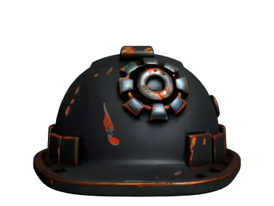 Worn Industrial Hard Hat Prop Low-poly 3D model