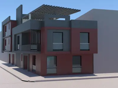 3D Residential Building  Free 3D model