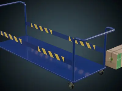 Transport Trolley 1A Low-poly 3D model by weeray