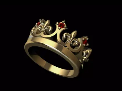 Fleur de Lis - Ring Anillo flor de lis 3D print model