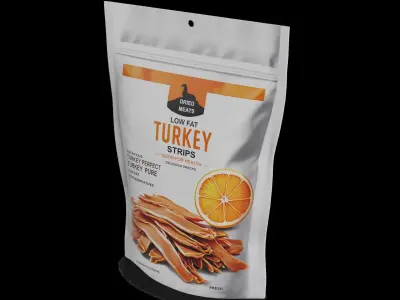 Dried meats Dried Turkey Strips Low-poly 3D model
