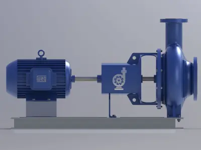 Industrial Centrifugal Pump 3D model
