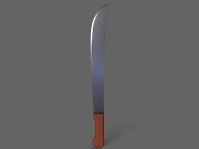 PBR Machete V2b Low-poly 3D model