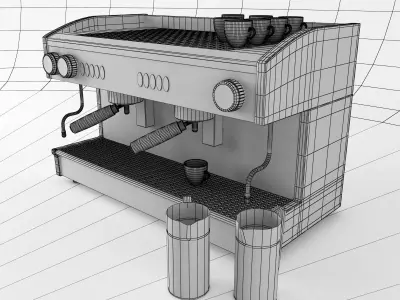 Cafe Coffee Machine for barista 3D model