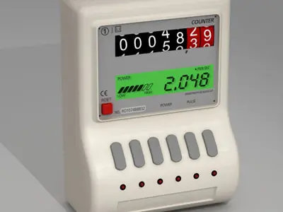 Power counter 3D model