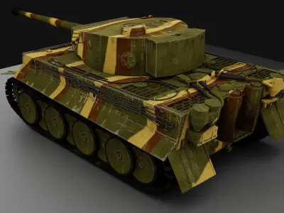 Tiger 131 Low-poly 3D model by ozkanadaart