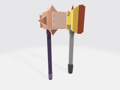 Melee for war free Free low-poly 3D model