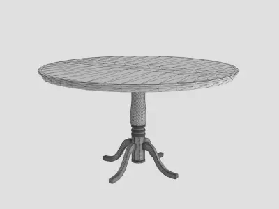 Table - Poker - Classic Low-poly 3D model