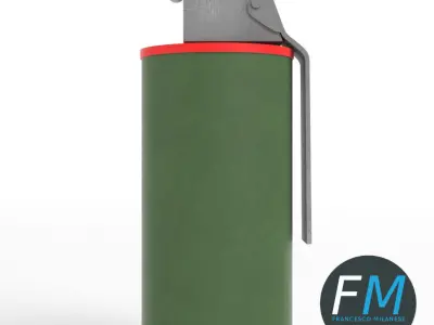 Smoke grenade 3D model purchase