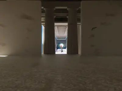 Underwater scene - ancient ruins 3D model