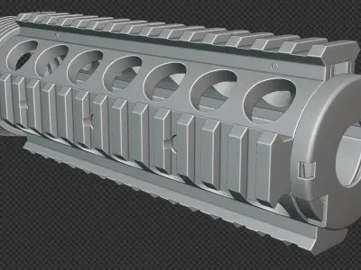 AR-15 RAS Forend Handguard Low-poly 3D model
