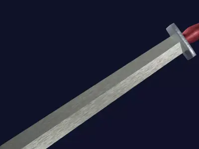 Spatha sword with Xyphos handle Low-poly 3D model