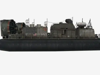 LCAC-27 Hovercraft Free low-poly 3D model