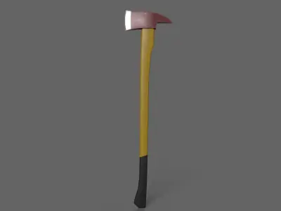PBR Fire Axe V1e Low-poly 3D model