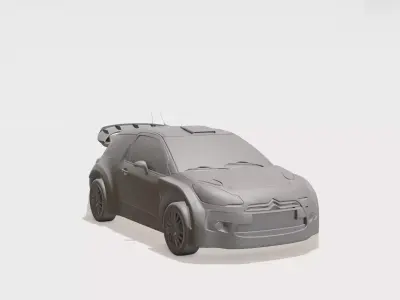 Speedy Rally Buddy Car Cute Cartoon Rally Toy  3D Print for Kids 3D print model