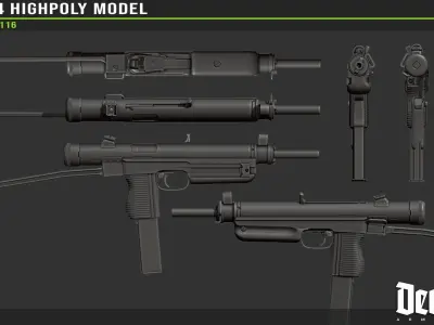 SA VZ 24 SMG Highpoly model  3D model