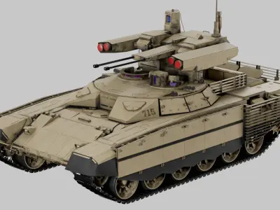 Lowpoly BMPT Terminator Low-poly 3D model