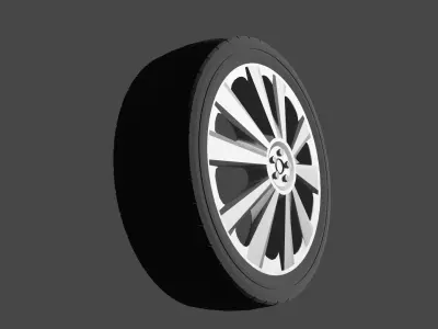 Rim and Tire for Sport Car Free 3D model