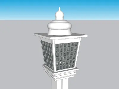 indian jodhpuri stone piller column 3D model buy