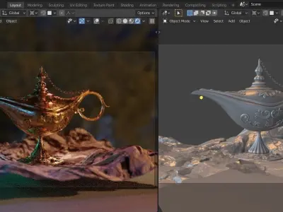 The Lamp of Aladdin 3D model