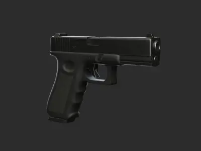 Glock-17 glock pistol Low-poly 3D model