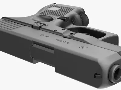 Sub Compact 9mm Pistol 3D model