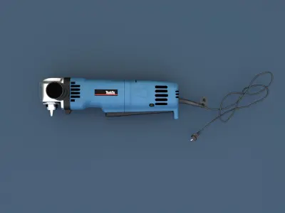 4Amp 38 in Reversible Angle Drill Low-poly 3D model