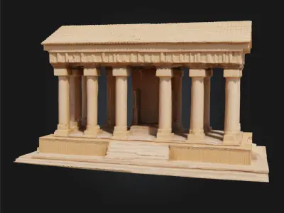 Cardboard Parthenon Model  A Playful Take on Ancient Grandeur 3D model
