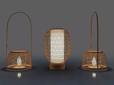 Handheld Lamp  Low-poly 3D model