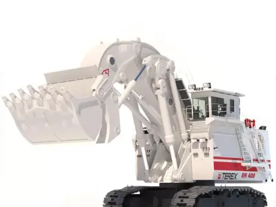 Excavator TEREX O K RH400 3D model