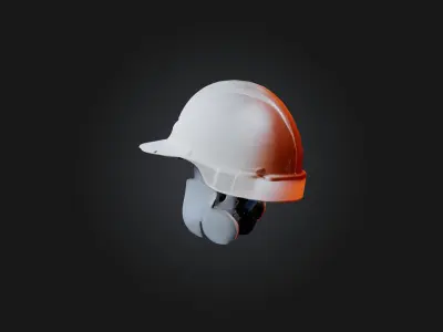 hard hat model Low-poly 3D model