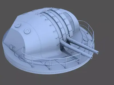 Japanese Type89 turret - Commercial license - 1-100 scale 3D print model