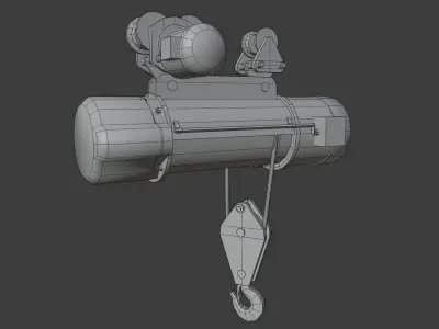 Beam crane Low-poly 3D model