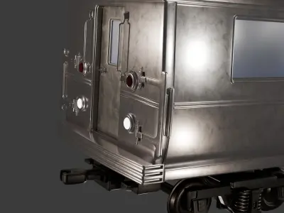 3D Metro Train Passenger Wagon 3D model