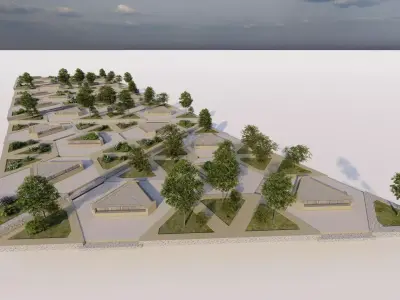 public park-Private Park Landscape 3D model 6