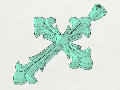 Ornamnet Cross 3D print model