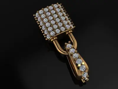 Diamond Lock Pendant 3D print model