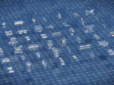 700 PART SCIFI KITBASH Low-poly 3D model