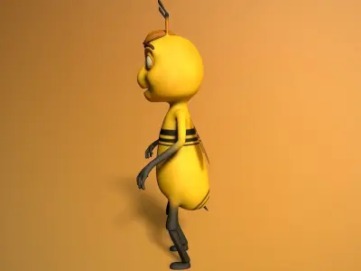 cartoon bee boy Low-poly 3D model