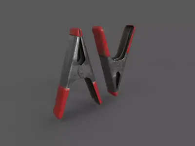 spring clamp Low-poly 3D model purchase