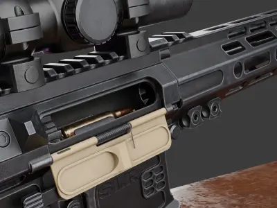 AR 15 SLR Low-poly 3D model purchase