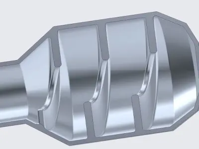 Concrete Mixer Drum 3D print model