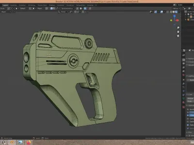 Sci Fi Laser Gun Free 3D model