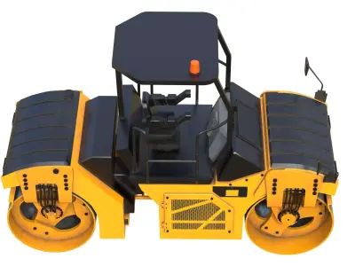Vibratory Rollers compactor CB8 Low-poly 3D model