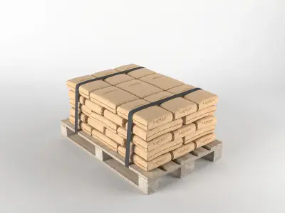 Cement on Pallet 3D model