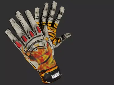 gloves claisic for game Low-poly 3D model