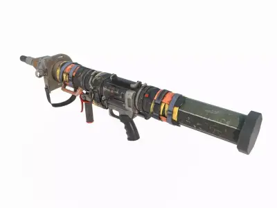 Sci Fi wasteland style rocket launcher 3D model