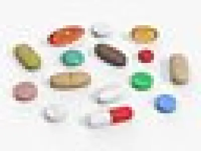 Medical Pill, Capsule, Tablet collection 3D model