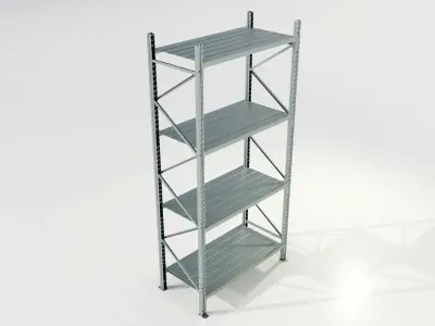 Industrial Metal Shelf 3D model purchase